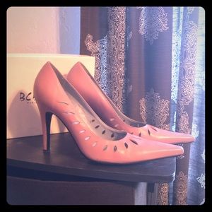Bcbg pink stiletto with cutouts
