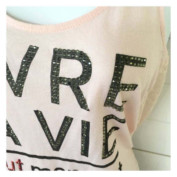 ⚫️🎋 BSK Bershka Lace Back Tank Top - Picture 3 of 4