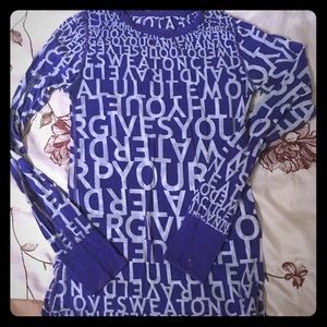 Purple Lululemon long sleeve fitted shirt size 6