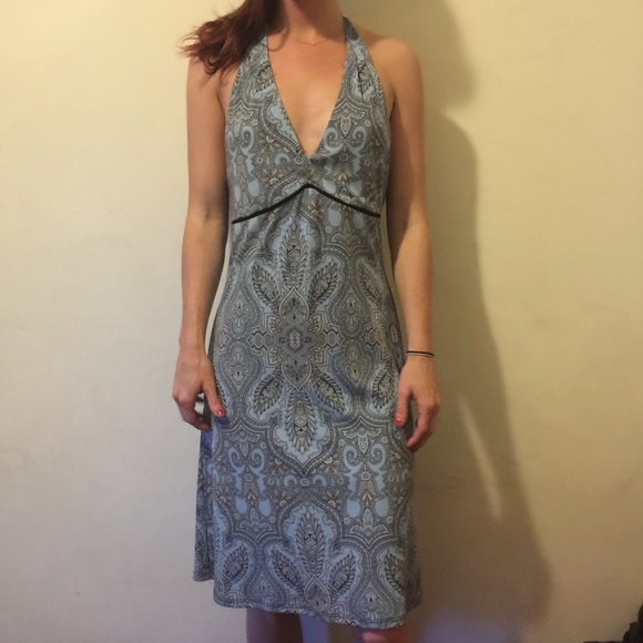 BCBG Dresses & Skirts - BCBG Paris Petite Blue Halter Dress