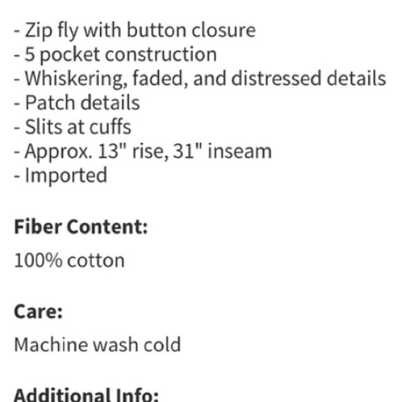 Free people distressed denim jeans - Picture 4 of 4