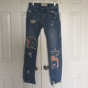 Free people distressed denim jeans