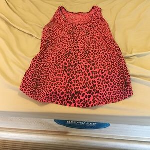 Pink cheetah print tank top from hot topic