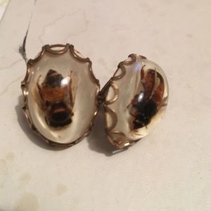 Unusual Funky Bee Clip Earring