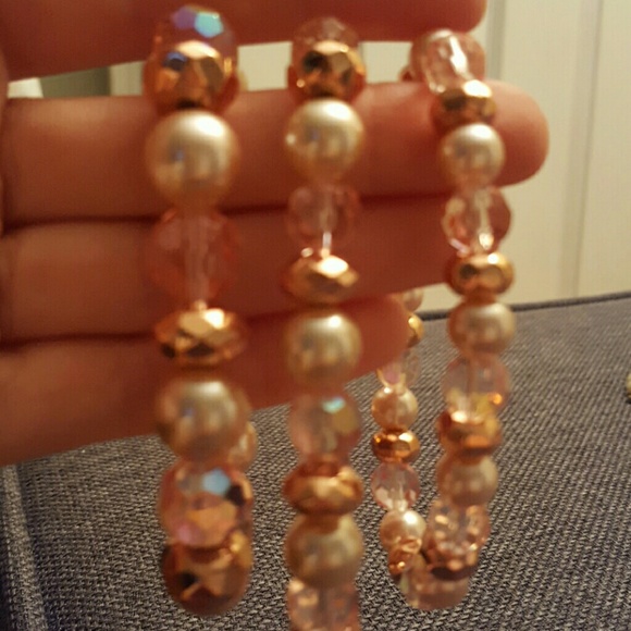 Pearl Pink Bead Bracelet Combo - Picture 4 of 4