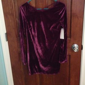 Purple velvet texture Tobi dress.