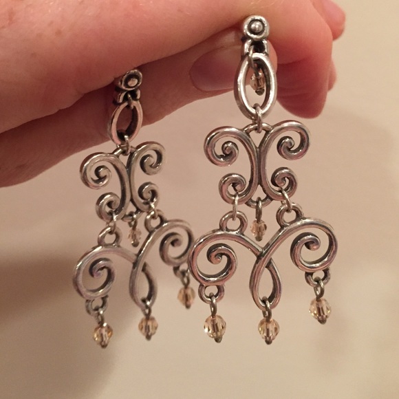 Brighton Chandelier Earrings w/ Champagne Crystals