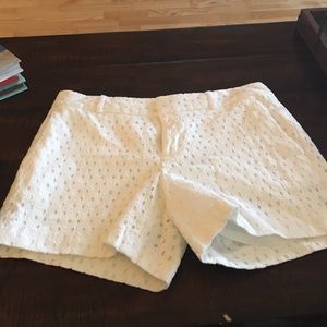 Banana republic white eyelit shorts