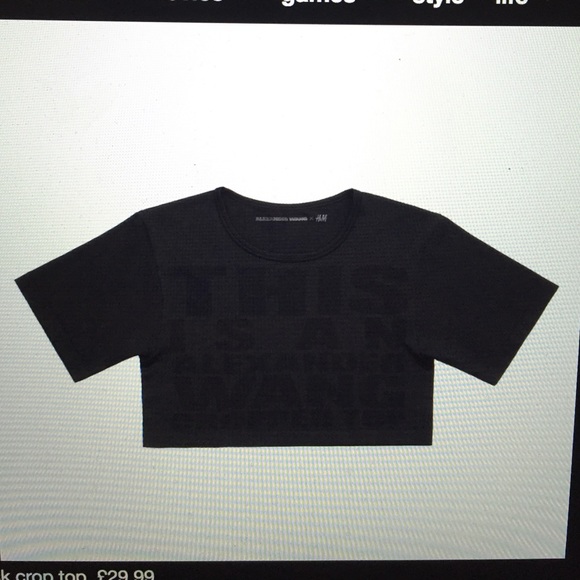 H&m x Alexander wang black crop top