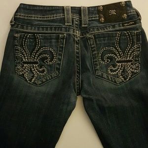 Miss Me JP4369CEST FLEUR-DE-LIS Straight 26x32