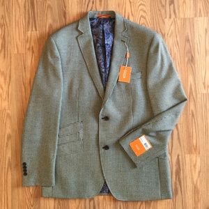 TALLIA men's 42R wool houndstooth sport coat NWT