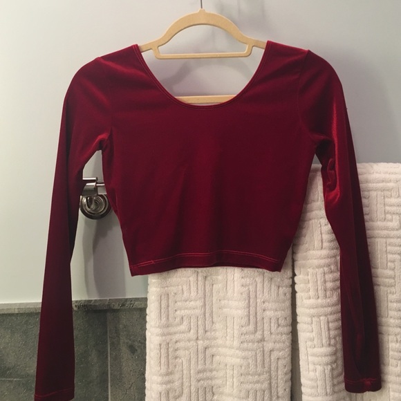 Red velvet top