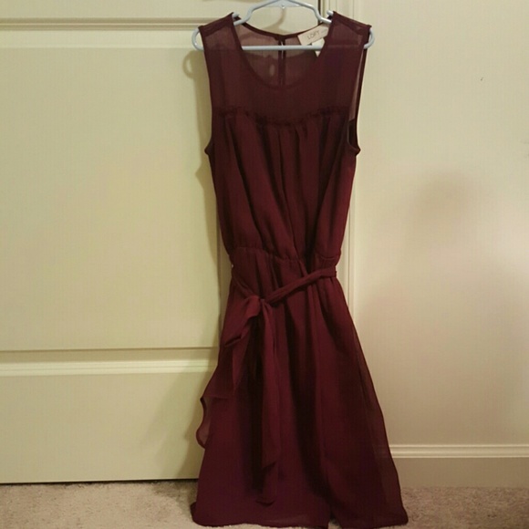 Loft burgundy dress
