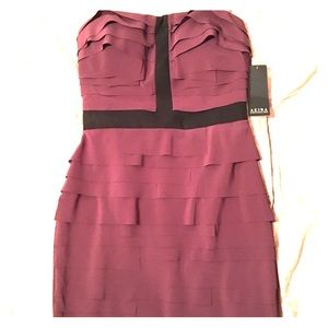 Akira Tiered Tube Dress- Purple