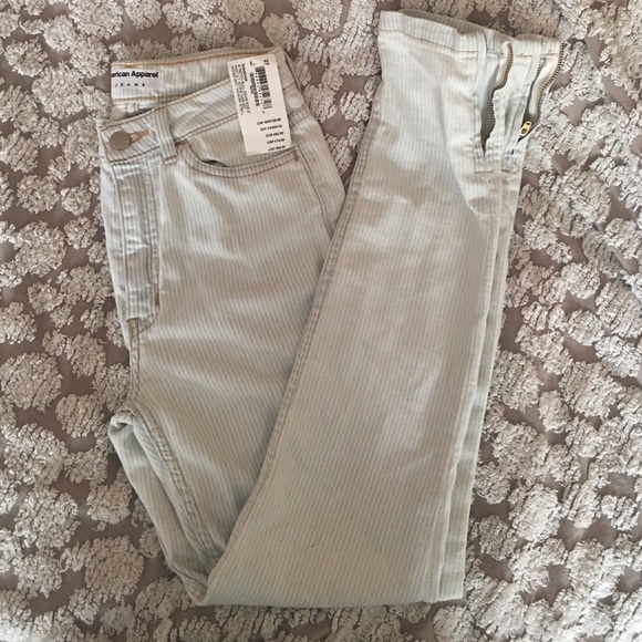 American apparel high waisted stretch jeans