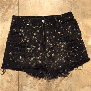 Wrangler cut-off black jean shorts