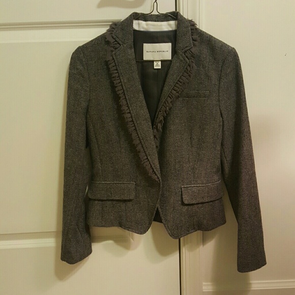 Banana Republic grey Tweed blazer
