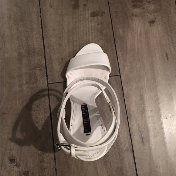 Ralph Lauren White Strappy Heel - Picture 4 of 4