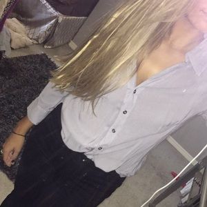Blue grey button down
