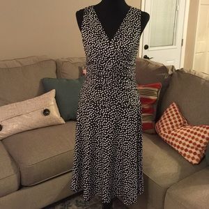 Fit-and-flare Polka Dot Dress