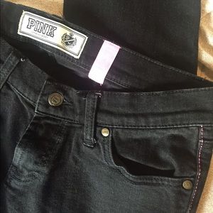 Victoria's Secret pink jeans pants black size 4 ⭐️