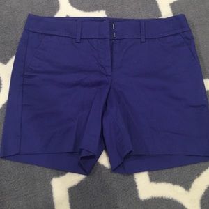 Blue-purple flat shorts