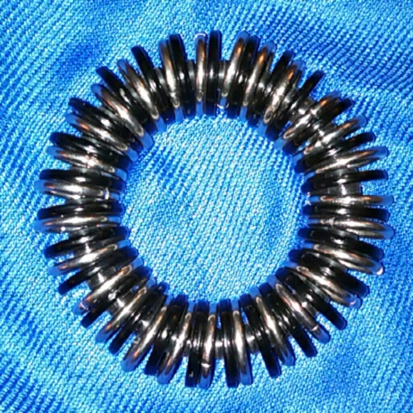 Awesome Black & Silver Stretch Bracelet