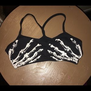 Black skeleton hands top