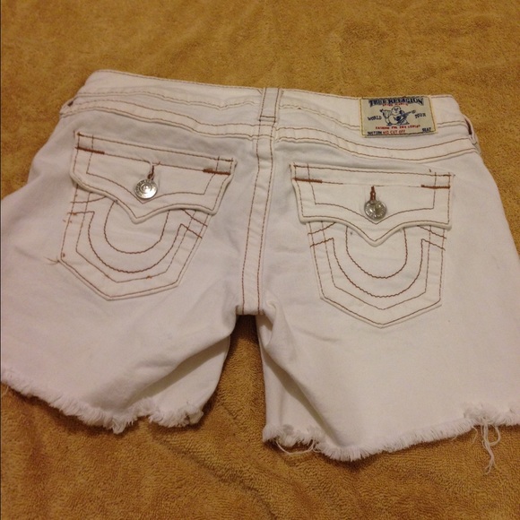 True Religion white shorts