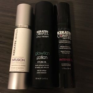 New! Keratin complex hair treatments set of 3