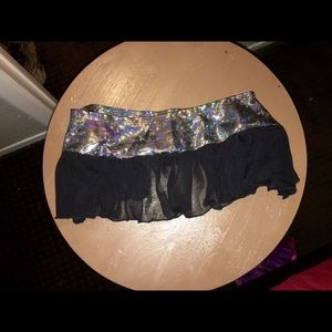 Silver and black rave skirt