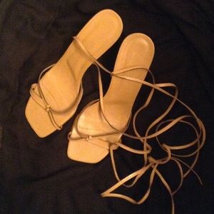 Open toe strap up heels FINAL PRICE