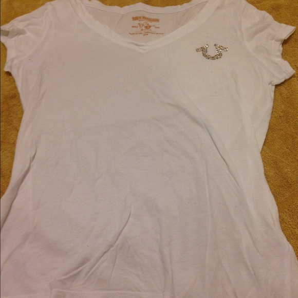 True Religion white tee shirt