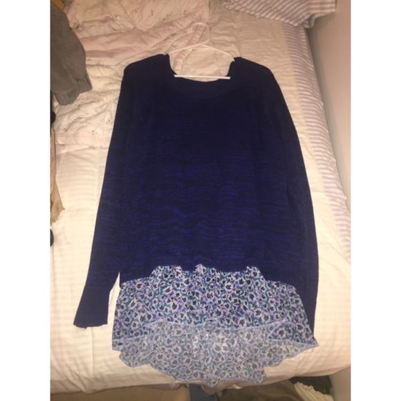Long sleeve layered sweater