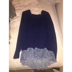 Long sleeve layered sweater