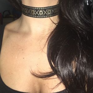 Tribal Print Embroidered Choker ⚡️