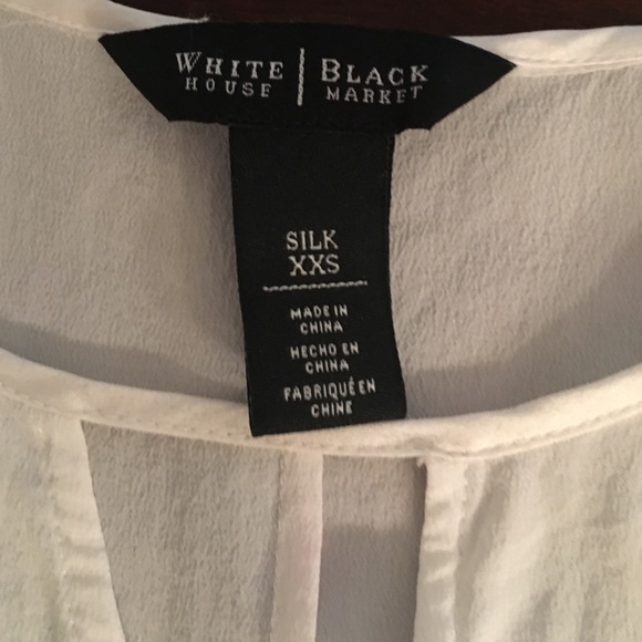 White 100% Silk Top - Picture 2 of 2