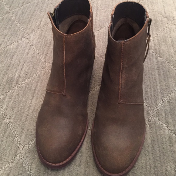 Brown booties sole society