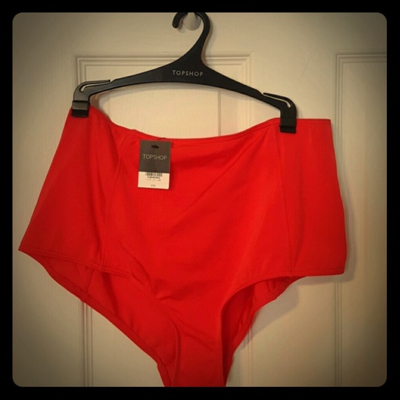 TOP SHOP HIGH WAISTED BIKINI BOTTOM SIZE 10 NWT