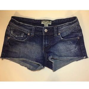 FOREVER 21 CUTOFF SHORTS BUTTON BACK POCKETS SZ 26