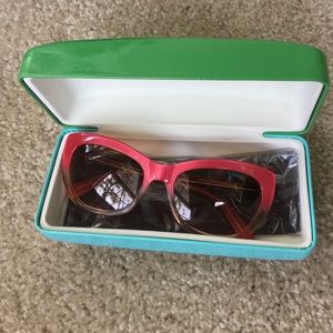 Kate spade cat eye sunglasses pink and brown tint
