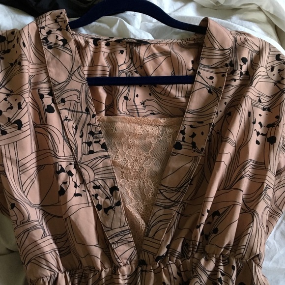 Dusty pink dress with attached lace tank - Picture 3 of 3