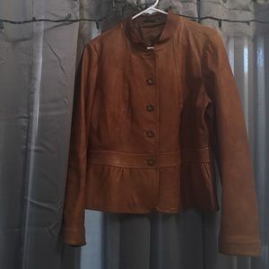 A.N.A brown leather jacket