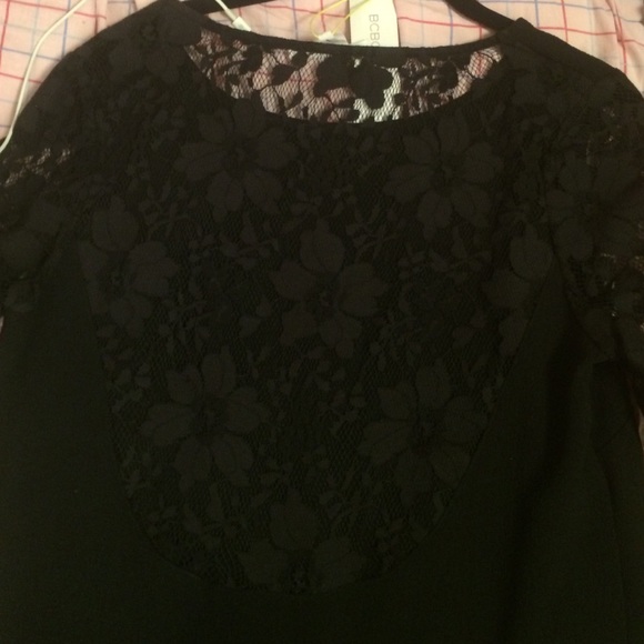 NWT BGBGeneration Black dress with lace sleeves - Picture 2 of 4