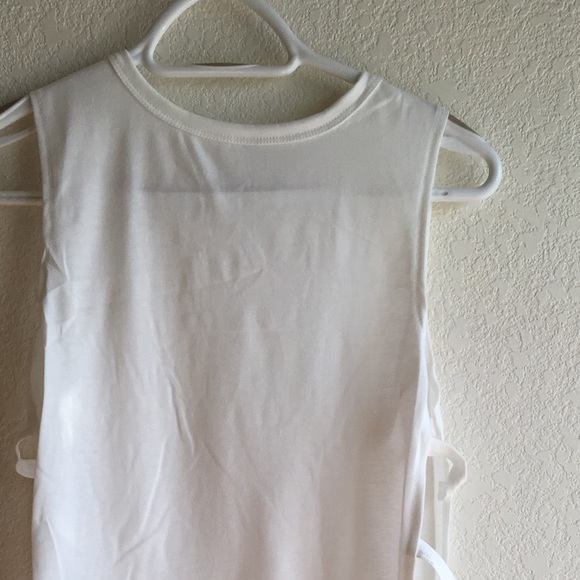 White Cotton Sexy Long Shirt - Picture 3 of 4