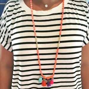 Orange beaded necklace