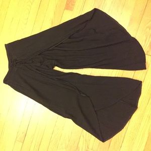 Boho flowy wide leg pants elastic waist