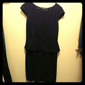 Black peplum dress