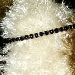 Feminine Small Black Beaded Stretch Bracelet