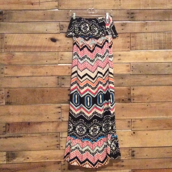 Strapless Charlotte Russe Maxi Dress